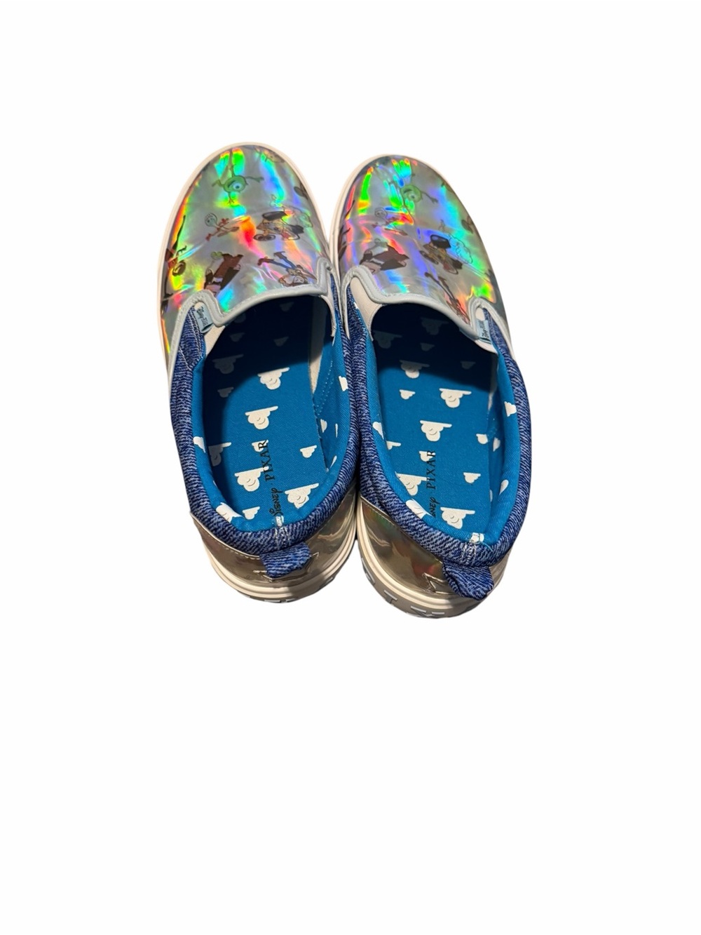 🛫 Disney X Pixar Iridescent Slip on Sneakers size 11 - Picture 4 of 6